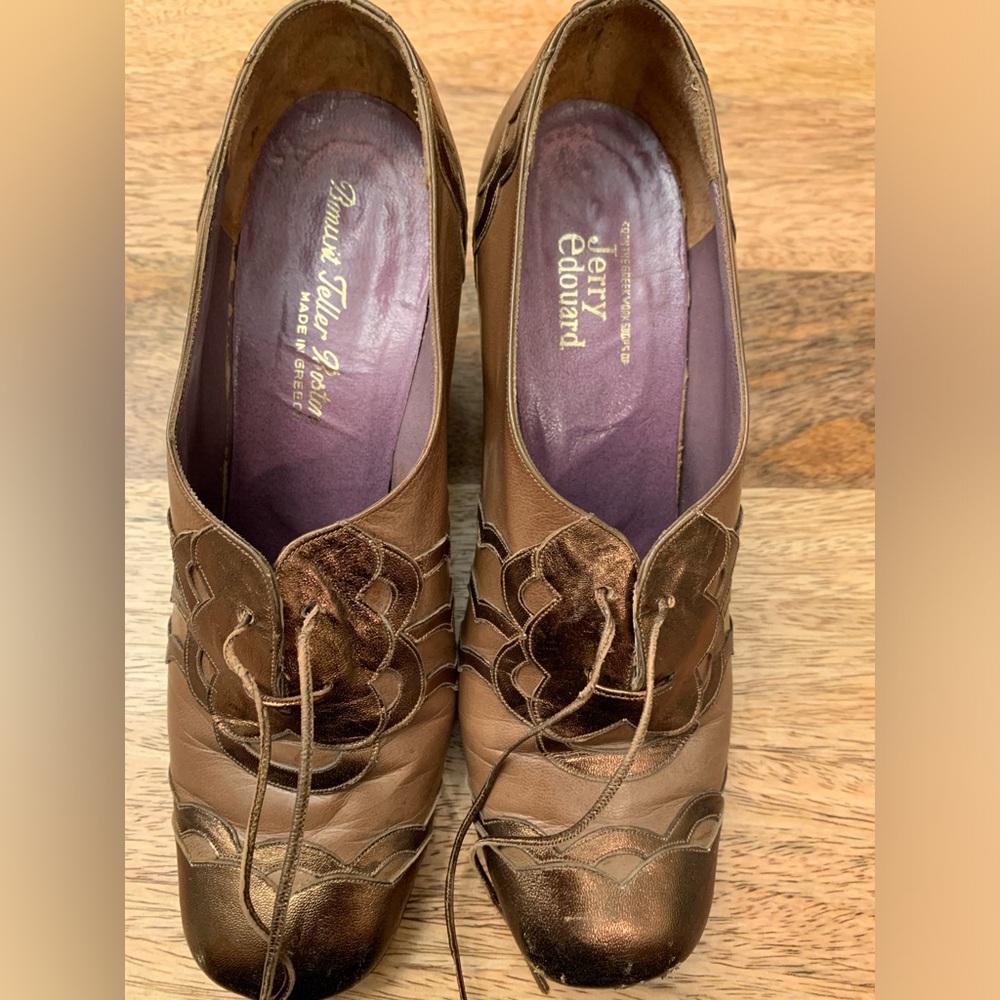 Vintage Jerry Edouard brown/copper shoe Size 6 1/2